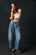 Cross-Border Foreign Trade Niche Draped Jeans For Women Summer New Loose Straight Washed Wide-Leg Long Pants_ecoleips.com