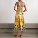 Sultry Floral Print Sundress – Strap Pocket Maxi Dress, Breathable Polyester & Adjustable Ties (S-Xl, Summer Essential)_ecoleips.com