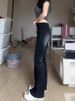 Black And Gray Stretch Flared Jeans For Women With A Pear-shaped Figure, Versatile, High-waisted Slimming Pants For Autumn And Winter_ecoleips.com