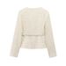 Export Order! New Spring/summer European And American Style Women's Fashion Casual Textured Blazer With Belt 2409113_ecoleips.com