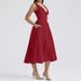 Voya Women's Elegant And Fashionable Backless Printed Camisole Dress, Long Skirt With Multiple Colors To Choose From_ecoleips.com
