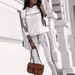 Women's Fashionable Casual Striped Two Piece Set American Style Export Trendy Print Clothing Hot Selling_ecoleips.com