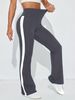 Women's Clothing High-Waisted Color-Block Yoga Flared Pants European And American Style Hip Lifting Sports Dance Fitness Women's Indoor Wear_ecoleips.com