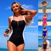 Women's Clothing One Piece Swimsuit For Women European American Style Sports Bikini Swimwear_ecoleips.com