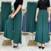 Loose-waisted Women's Skirt-pants, Fashionable High-waisted Plus-size Drapey Wide-leg Pants, Summer Thin Solid Color_ecoleips.com