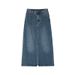 Women's Clothing Denim Skirt Spring High Waist Hip Skirt New Retro Straight Loose A Line Mid Length Skirt_ecoleips.com
