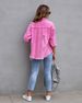 Women's Casual Fashion Summer Lapel Long Sleeve Ripped Denim Jacket Washed Effect Spring/Autumn Wear Regular Fit_ecoleips.com