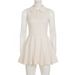 Talenza White Knitted Mini Dress Fashion Lapel Single Breasted Slim Sleeveless A-line Dress Summer Casual Office Women's Dress_ecoleips.com