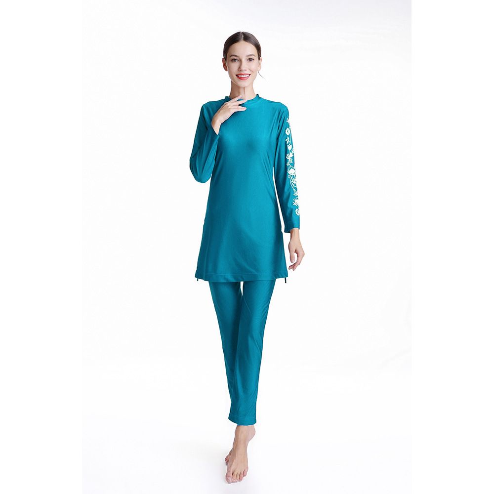 Women’s Clothing Conservative swimwear, printed swimsuit, beachwear, three piece suit_ecoleips.com