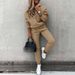 Women’s Casual Hooded Sweater & Pants Set – Autumn/Winter Solid Color Lounge Suit (Grey/Black/Khaki, S-XXXL)_ecoleips.com