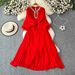 Women's Clothing Fashionable Elegant Socialite Ostrich Feather Cuffs Heavy Duty Rhinestone Studded Neckline European American Style Loose Long Skirt_ecoleips.com
