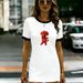 Women's Red Dog Print Fashion T-Shirt Casual Dress Trendy European American Style 012 Print_ecoleips.com