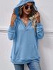 Women's Hoodie With Kangaroo Pocket, Casual Sweatshirt_ecoleips.com