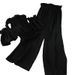Women's Clothing 200 Pounds Fat Girl Summer New Fashion Suit Short Sleeved Tops Casual Wide Leg Pants Two Piece Suit_ecoleips.com
