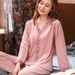 2026 Simple Lace Pearl Buckle Set Thickened Loungewear_ecoleips.com