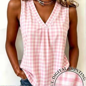 Women's Clothing Plus Size Women's Casual Sleeveless Vest Camisole Summer Top For Formal & Casual For Women_ecoleips.com