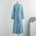 Women's Dubai Two-Piece Set Robe Tie Large Size Ice Silk Wrinkle Dress_ecoleips.com