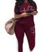 Women's Casual 3/4 Sleeve Top With Pocket Pants Set - Stretchy Milk Silk Jogger Outfit For Lounge, Work, Travel_ecoleips.com