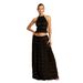 2025 Spring Summer New European And American Fashion Sexy Backless Halter Lace Vest Long Dress Set_ecoleips.com