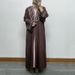F399 Middle East Dubai Women's Clothing Elegant Beaded Zipper Bat Sleeve Cardigan Robe In Stock Ethnic Style Embroidery_ecoleips.com