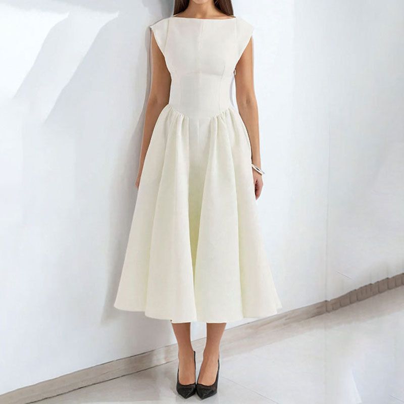 Women's Elegant Slim Fit Sleeveless Backless Dress American Style Spring New Arrivals_ecoleips.com