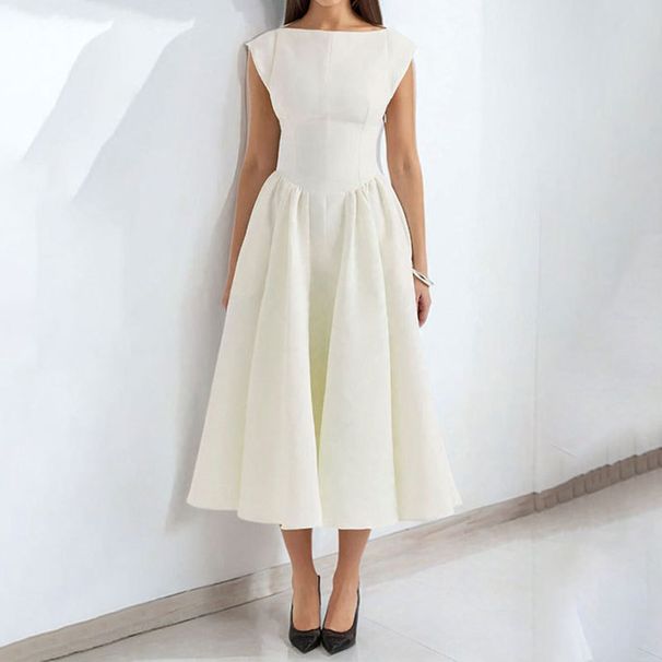 Women's Elegant Slim Fit Sleeveless Backless Dress American Style Spring New Arrivals_ecoleips.com