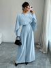 Elegant Temperament Women's Long Sleeve Jumpsuit Solid Color Round Neck Slim Waist Wide Leg Spring Autumn American Style_ecoleips.com