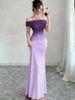 Women's Clothing Fashion Short Sleeve Off The Shoulder Gradient Bodycon Long Dress For Formal & Casual For Women_ecoleips.com