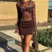 JY25459 European And American Style Lace Sexy Backless Long-sleeve Dress, 2025 Autumn New Slim-fit Bodycon Short Dress_ecoleips.com