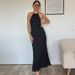 51618 European And American Foreign Trade Women's Backless Pleated Fabric Personality New Breathable Lace-up Ruffle Long_ecoleips.com
