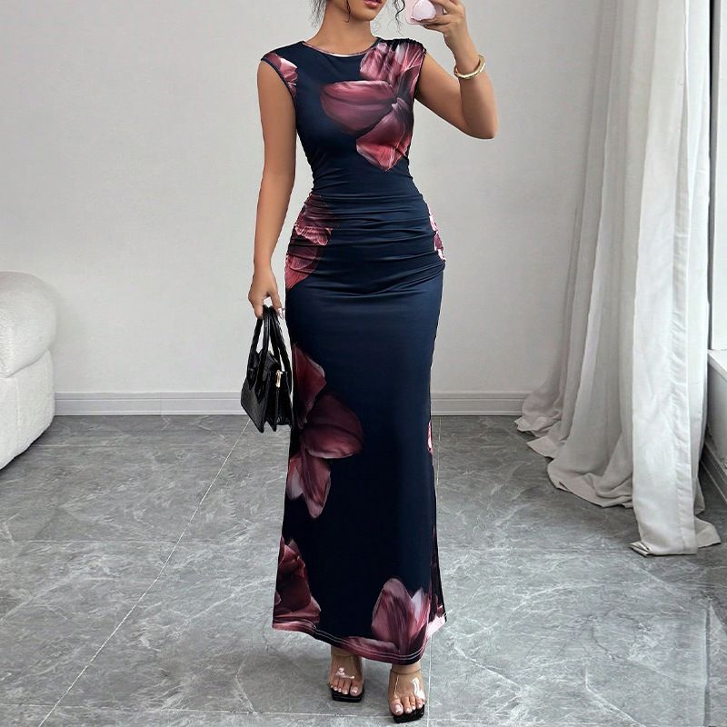 Women's Clothing Slim Dress Sleeveless One Step Skirt Hip Long Skirt_ecoleips.com