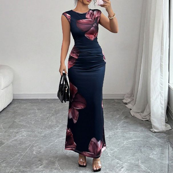 Women's Clothing Slim Dress Sleeveless One Step Skirt Hip Long Skirt_ecoleips.com