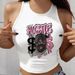 Y2K Women's Vintage Round Neck Sleeveless Tank Tops With HUSTLE And Figure Print Sexy Graphic Vest Clothes For Woman_ecoleips.com