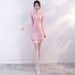 Elegant Modern Qipao Dress With Lace Detail - Vintage Chinese Style Floral Summer Dress For Women, S-5XL_ecoleips.com