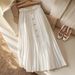 Women's Clothing This Year Popular High End And Beautiful A Line High Waist Skirt Female Pleated Skirt Summer_ecoleips.com