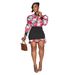TS1208 Cross-Border Supply New European And American Women's Fashion Ruffled Floral Mesh Patchwork Bodycon Skirt_ecoleips.com