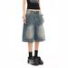 Women’s Loose Wide-Leg Denim Shorts – Vintage Washed, High Waist, 5-Inch Inseam, Casual & Retro Style (XS-4XL)_ecoleips.com