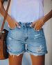 Women's Clothing Ripped Straight Pants Women's Denim Shorts Women Spot_ecoleips.com