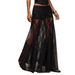 Women's Lace Trimmed Low Waisted Bodycon Maxi Skirt Cool Sophisticated Style Versatile Slimming Long Skirt For All Seasons_ecoleips.com