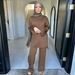 Women's Clothing Modest Abaya Dress Ankara Two-Piece Set – Loose Fit Long Sleeve Top & Trousers With Asymmetric Hem, Premium Cotton-Spandex Blend_ecoleips.com