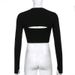 Women's T Shirt O-Neck Slim Fit Sexy Long Sleeve T-shirt Female Tees Shirt Femme Woman Crop Tops 2026 Spring New Korean Clothing_ecoleips.com