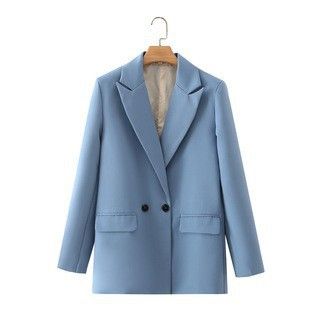 Women's Spring Autumn Fashion Two Button Suit Jacket For Business Commuting Temperament Blazer_ecoleips.com