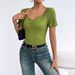Cross-border Foreign Trade 2026 Summer New Model Independent Station European And American Solid Color V-neck_ecoleips.com