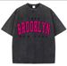 Women's Heavyweight Distressed T-Shirt 220g Pure Cotton Short Sleeve Batik Washed Anime Style Loose Oversized Top_ecoleips.com