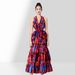 Carefully Selected European And American Style Fashion Halter Neck Backless Sleeveless Waist-cinching Tie-dye Printed_ecoleips.com