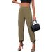 Women’s Clothing Summer New Women's Loose Casual Parachute High Waist Elastic Drawstring Pocket Overalls Trousers_ecoleips.com