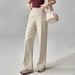 Loose Straight Leg Sweatpants For Fitness Girls, Slimming High Waist Running Training Summer Breathable Yoga Pants Thin_ecoleips.com