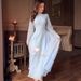 Modest Abaya Dress Women's Elegant Retro Style Long Sleeved Fitted Maxi Dress Soft Polyester Summer Dress_ecoleips.com