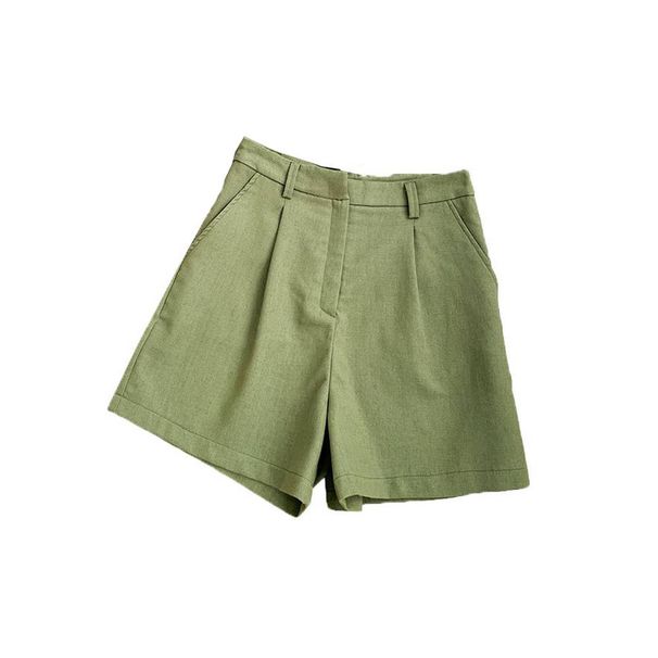 Women's Clothing Sleeveless V-neck Sleeveless Button Suit Short Vest Shorts Suit _ecoleips.com