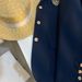Women's Clothing Navy Blue Design Sense College Style Suit Jacket_ecoleips.com